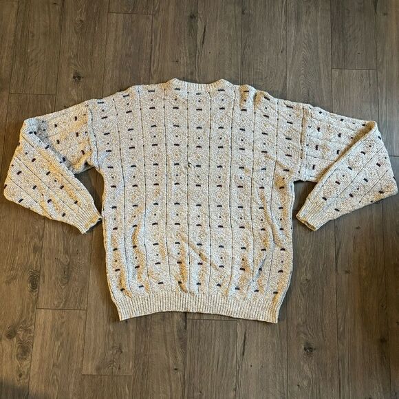 Vintage‎ 90s Authentic Issue Knit Sweater Adult XXL 2XL Men off White Made USA - Picture 2 of 4
